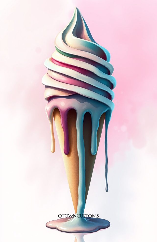 Melting Ice Cream Summer Digital Art