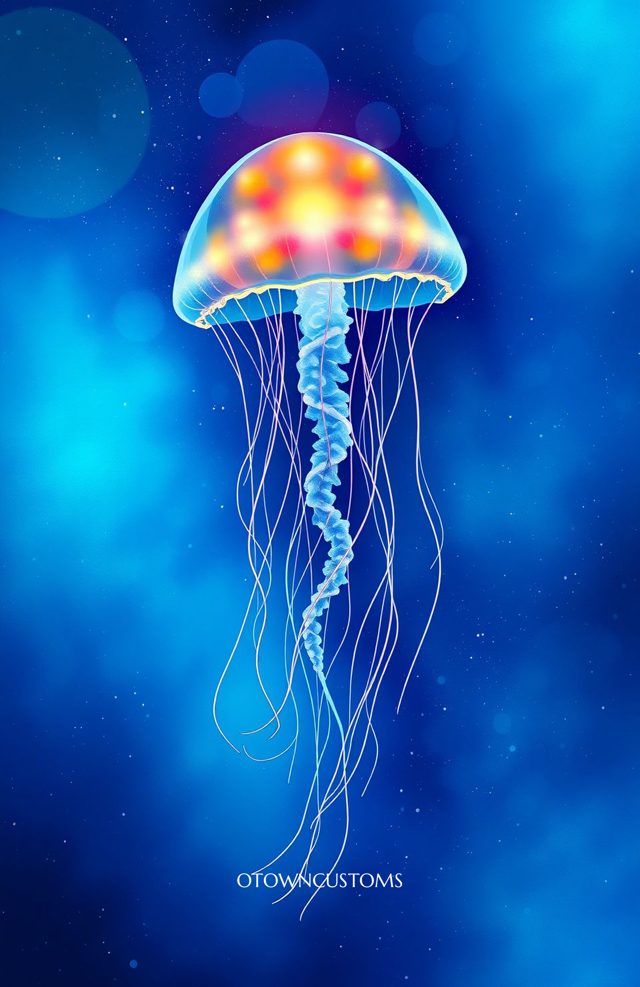 Glowing Cosmic Jellyfish Nebula