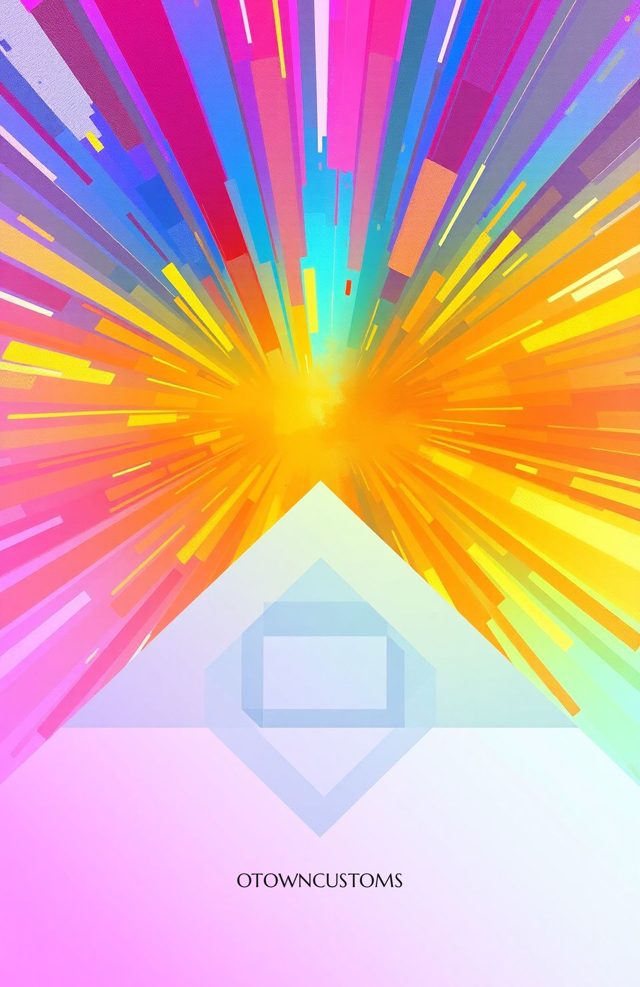 Abstract Explosion Geometric Rainbow