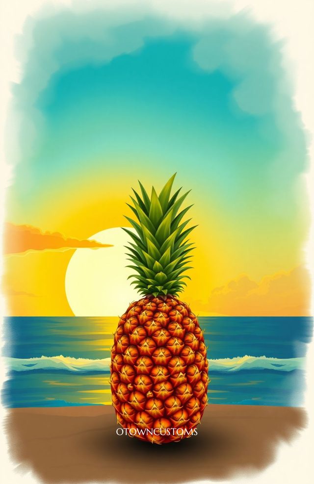 Pineapple Tropical Beach Art