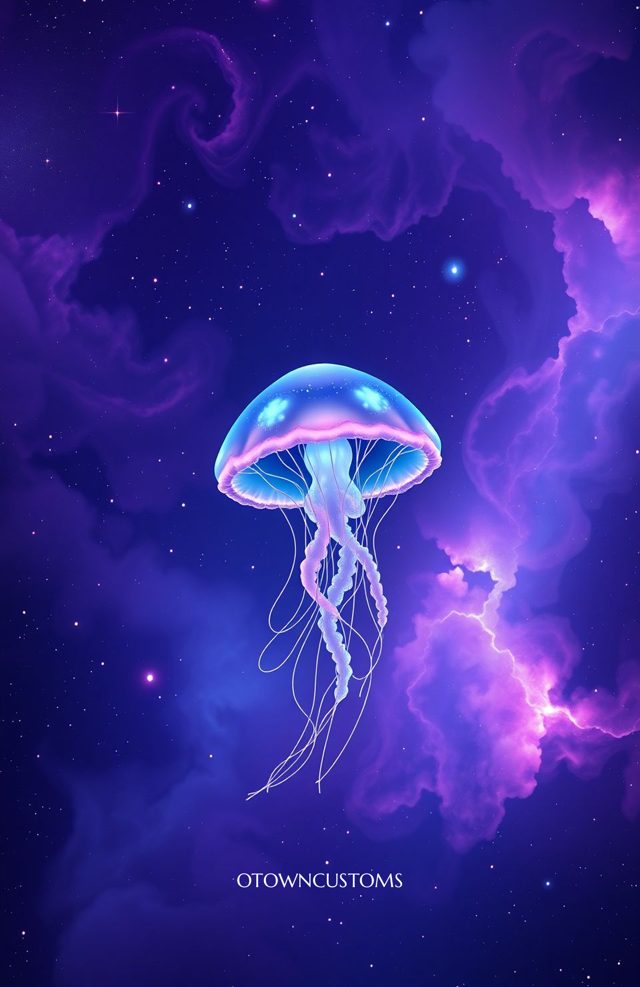Glowing Cosmic Jellyfish Nebula