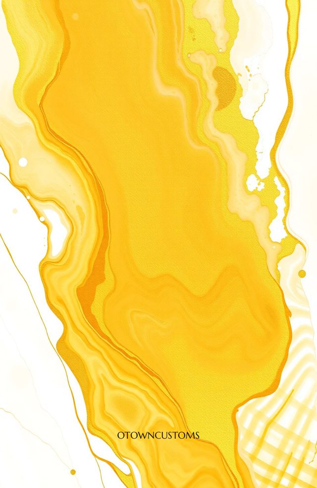 Golden Fluid Abstract Art