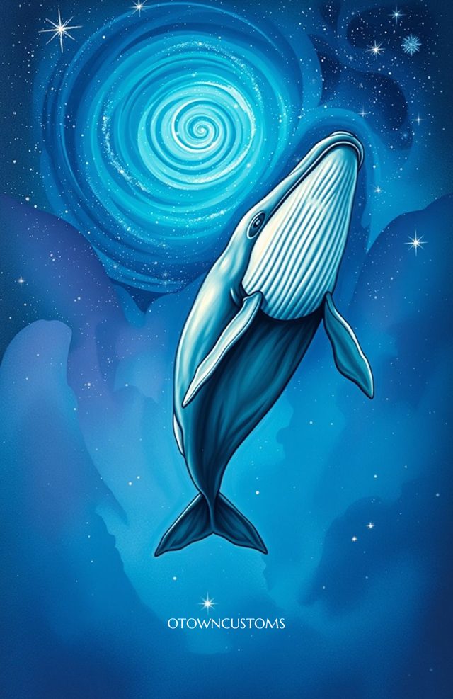 Galaxy Whale Ocean Illustration