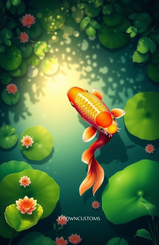Vibrant Koi Pond Tranquil Waters