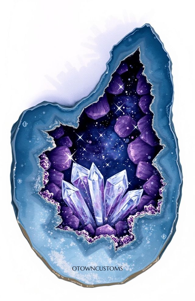 Gemstone Galaxy Sparkling Geode Crystal