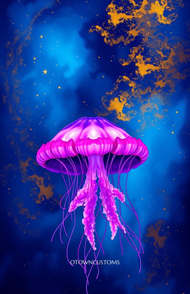 Cosmic Jellyfish Nebula Watercolor
