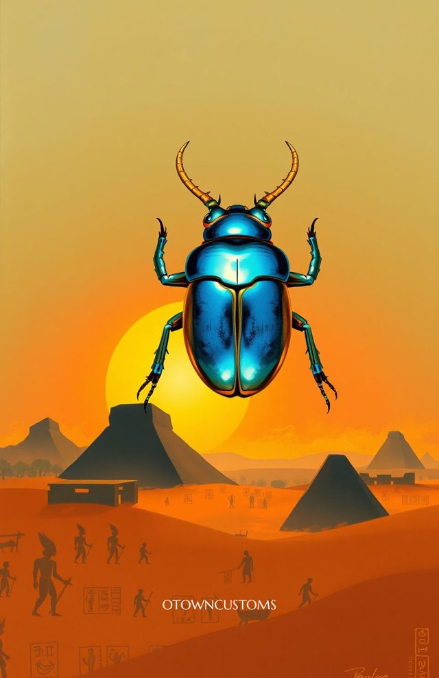 Ancient Egyptian Scarab Beetle Phone Case Surrealism