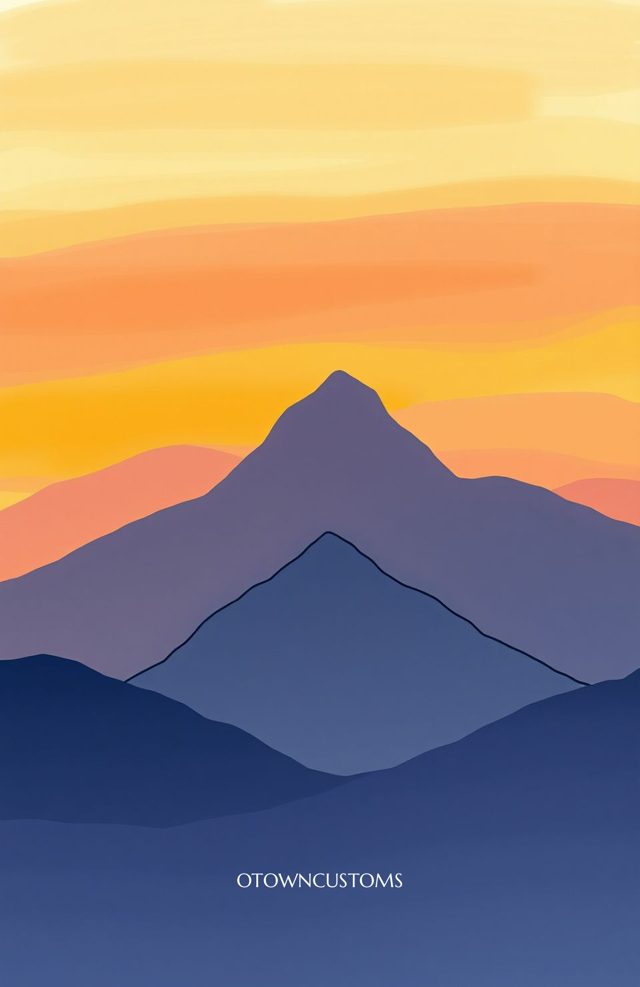Minimalist Mountain Sunrise