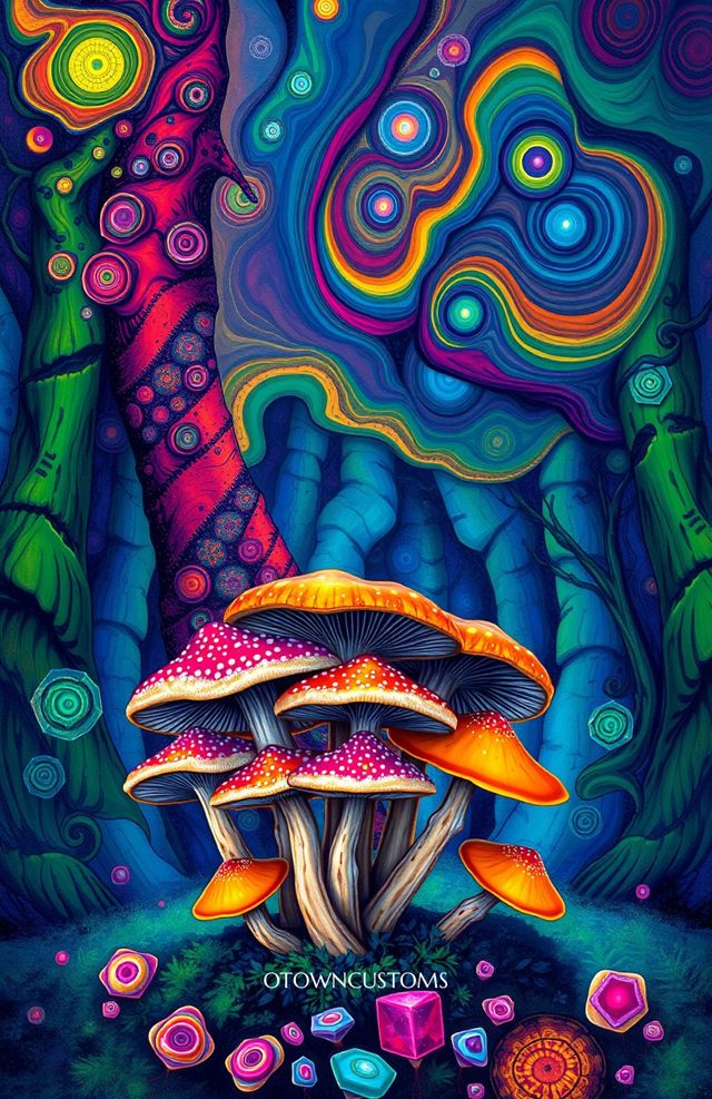 Psychedelic Mushroom Forest