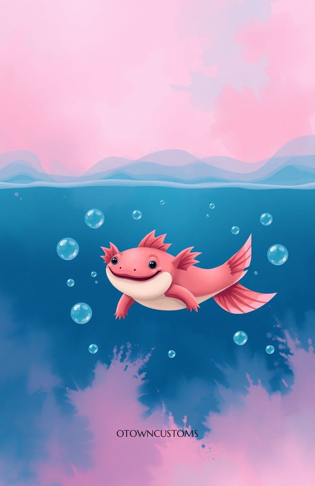 Cute Axolotl Bubble Dream