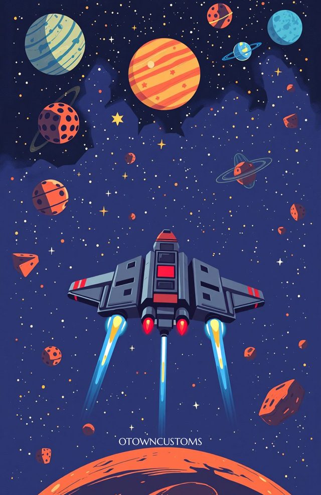 Retro Arcade Space Explorer Phone Case Sci-Fi
