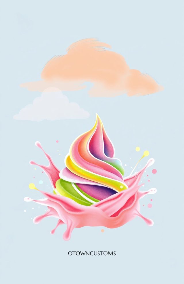 Rainbow Sherbet Soft Serve