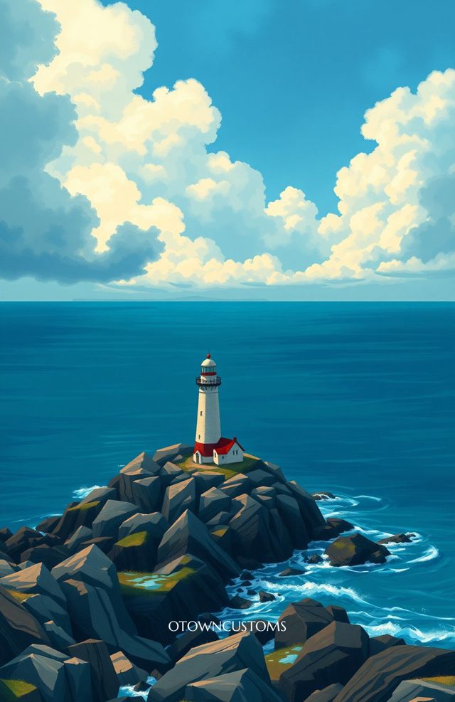 Coastal Lighthouse Stylized