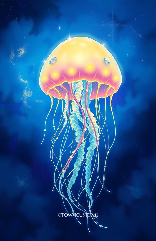 Cosmic Jellyfish Dreamscape Phone Case Bioluminescent