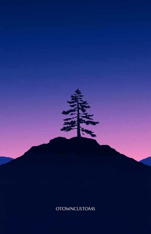 Minimalist Mountaintop Sunset Phone Case Silhouette For iPhone Samsung
