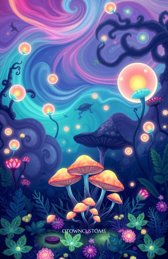 Psychedelic Mushroom Fantasy Art
