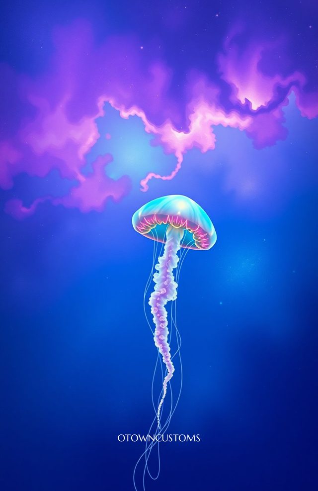 Cosmic Jellyfish Nebula Dreamy Ocean