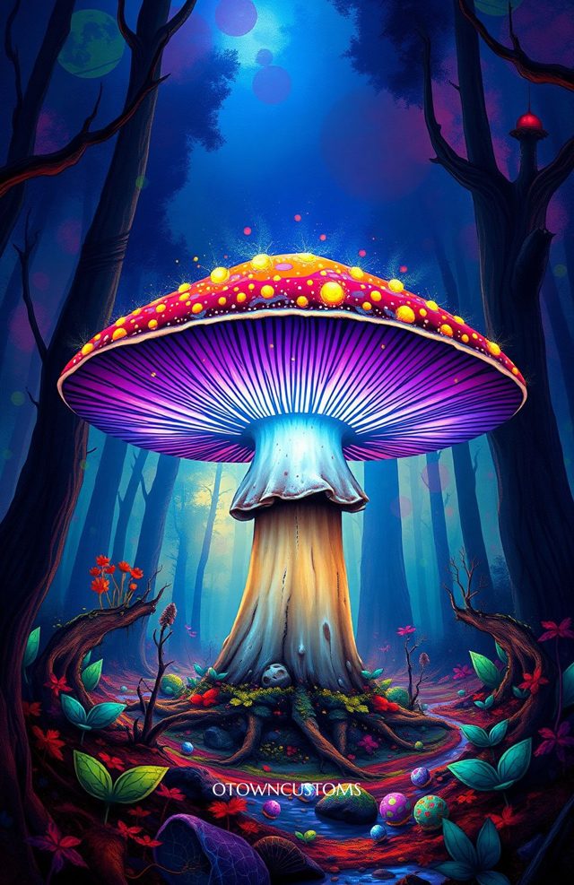 Psychedelic Forest Mushroom