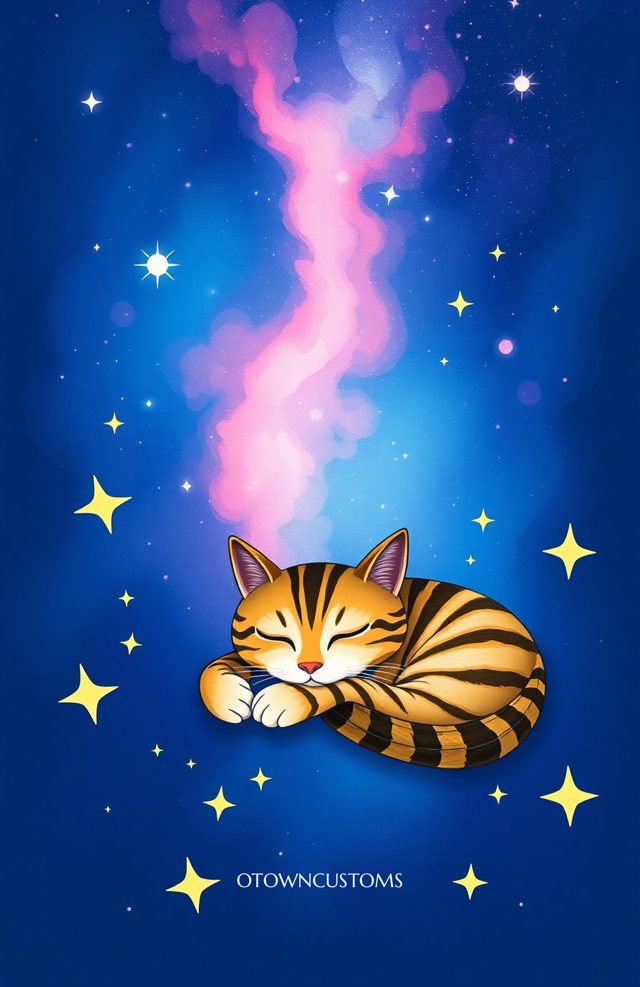 Dreamy Cosmic Cat Nap