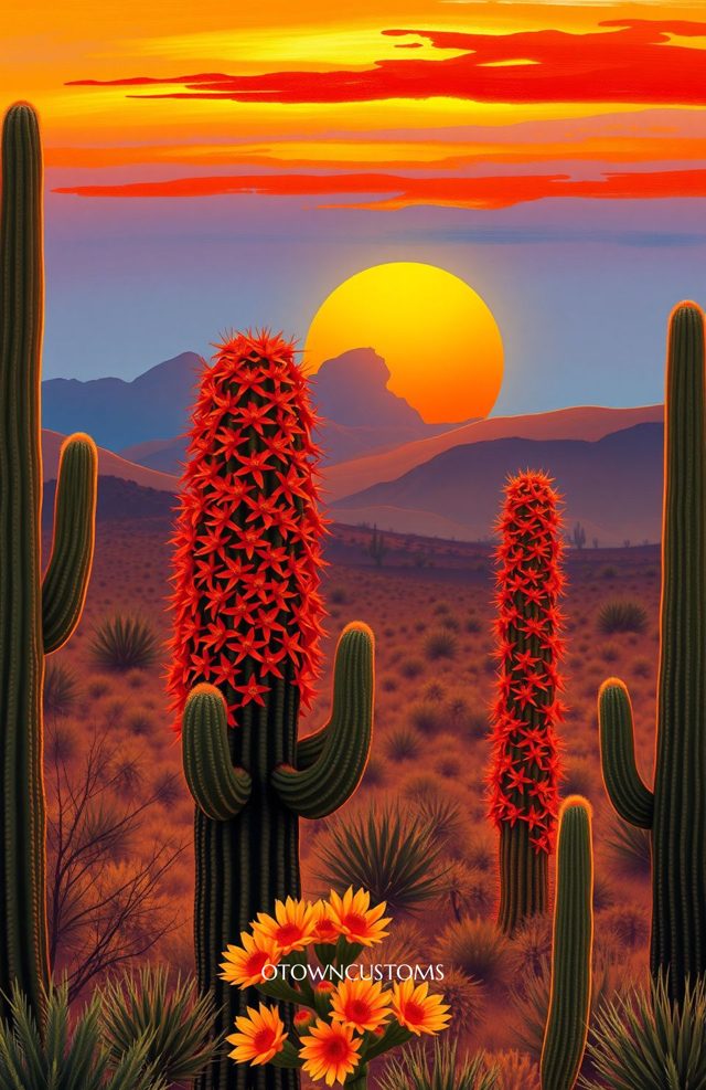 Desert Sunset Cactus Bloom