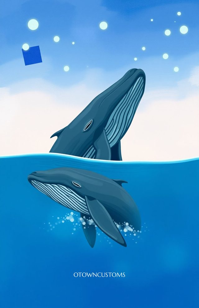 Whimsical Whale Underwater
