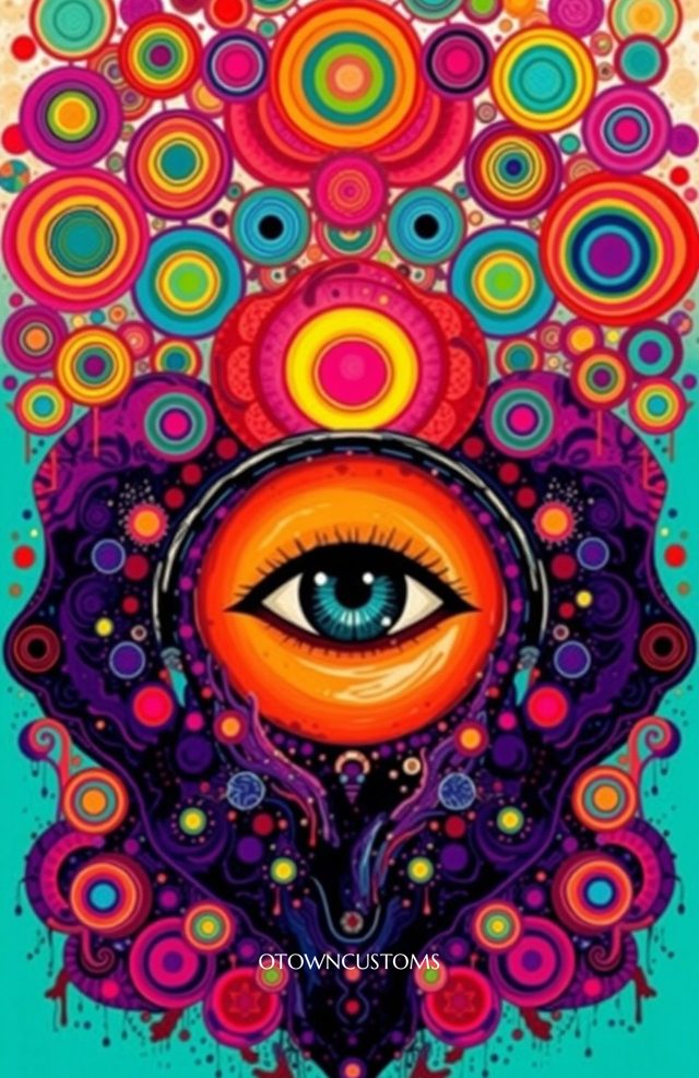Psychedelic Eye Abstract Phone Case Geometric For iPhone Samsung