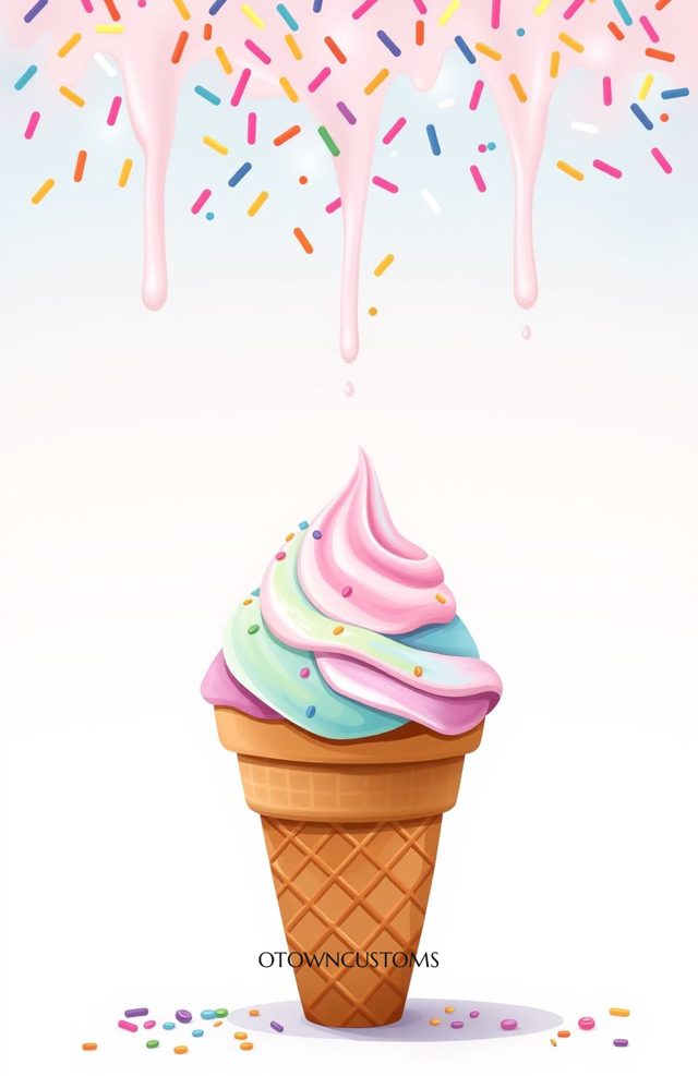 Dessert Illustration Ice Cream Cone
