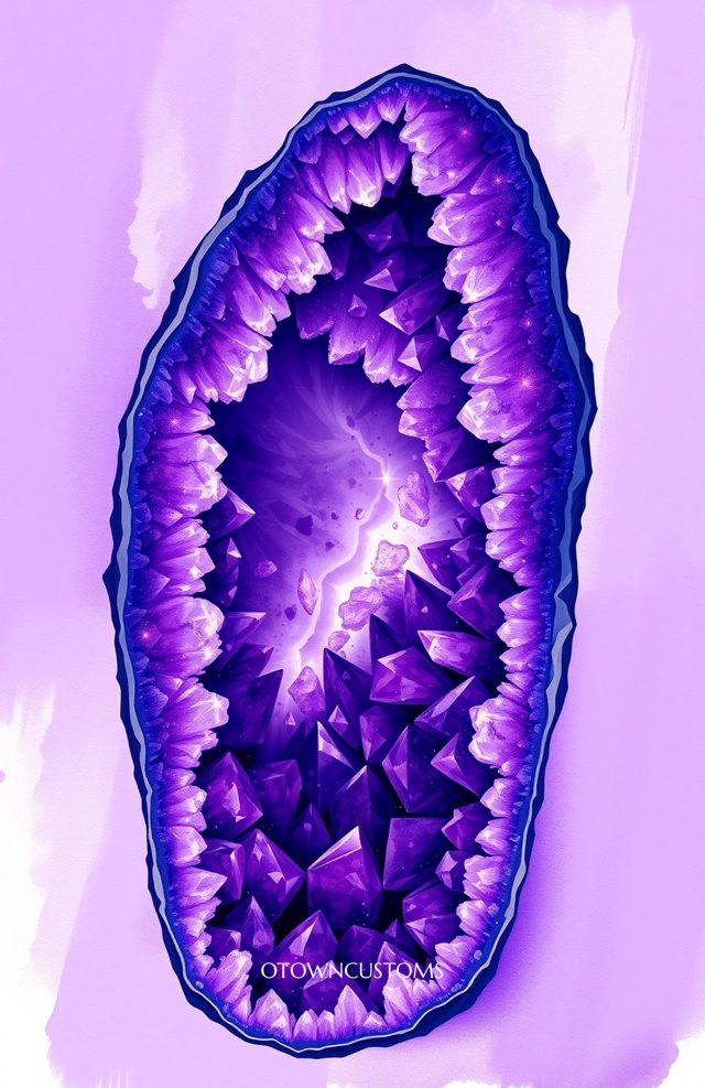 Crystallized Geode Amethyst Dreams Illustration