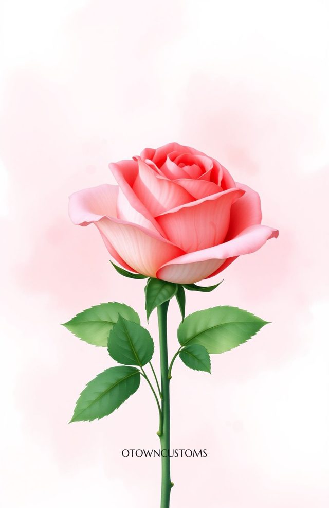 Watercolor Rose Floral Wash