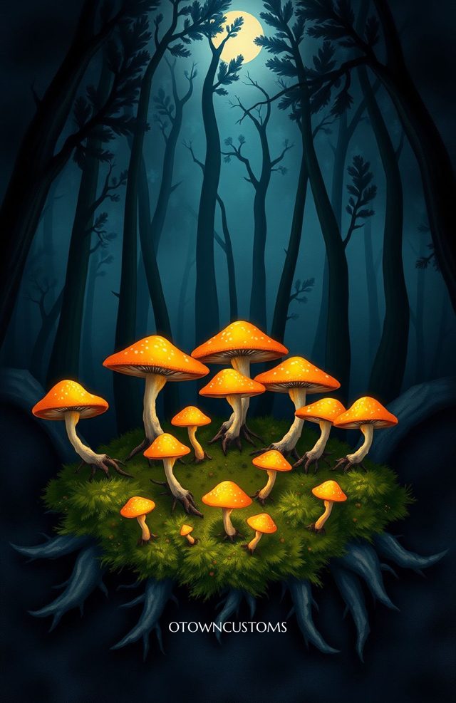 Enchanted Forest Mystical Mushroom Circle