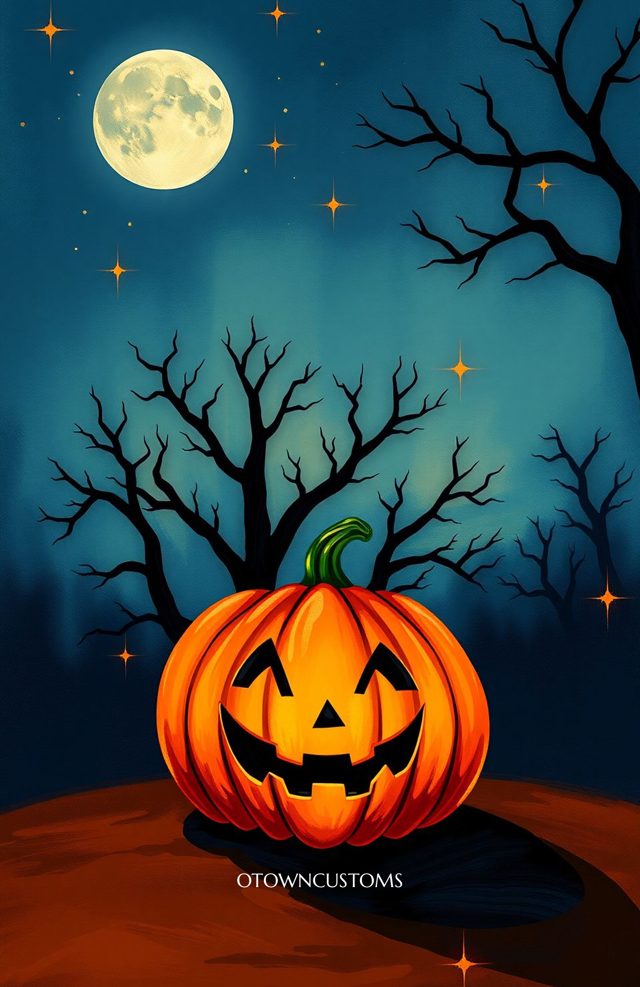 Spooky Halloween Pumpkin Patch