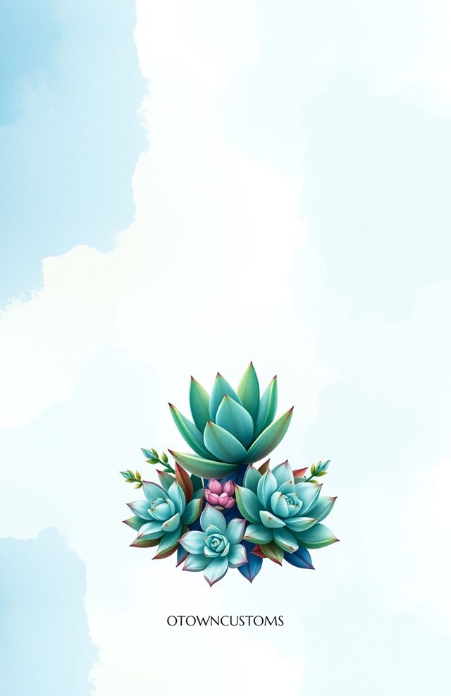 Watercolor Succulent Garden Art