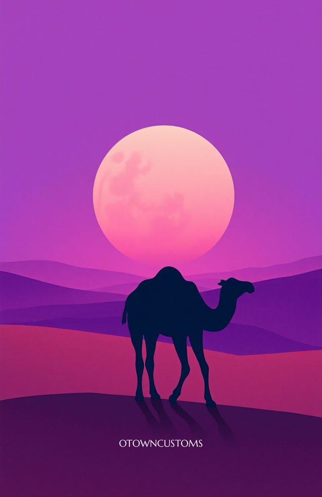 Minimalist Mystic Desert Moonrise