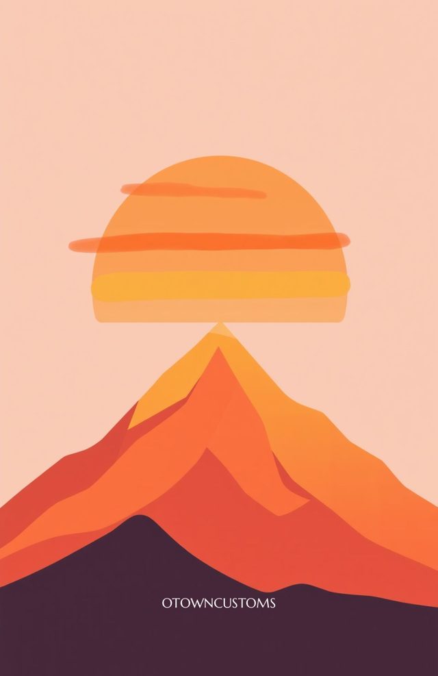 Geometric Mountain Minimalist Abstract
