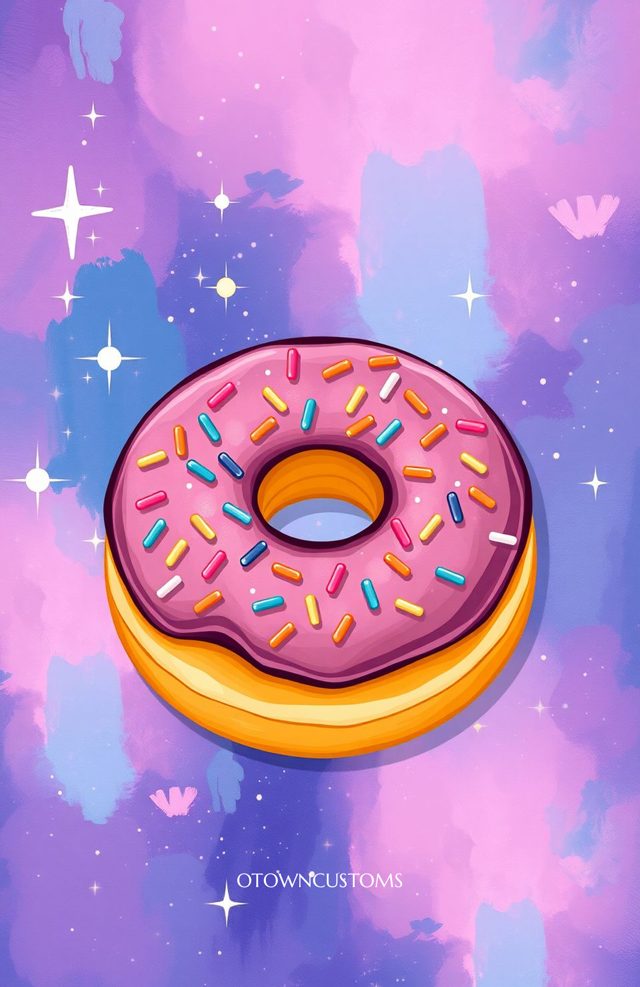 Galactic Donut Dreamy Cartoon