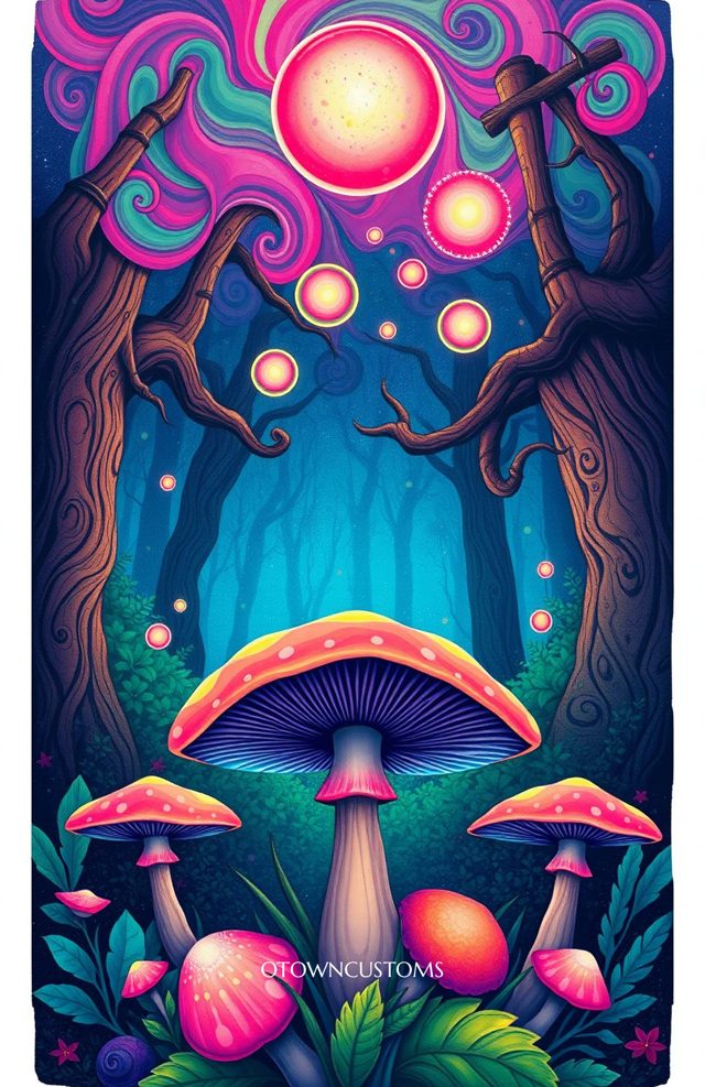Psychedelic Mushroom Forest Trip