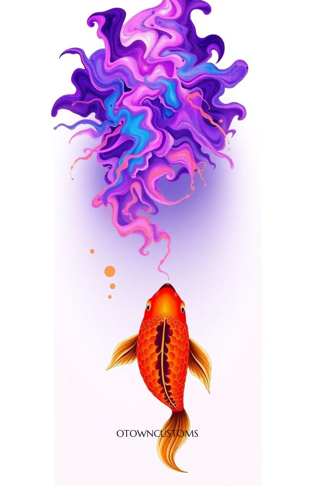 Galactic Koi Nebula Vibrant