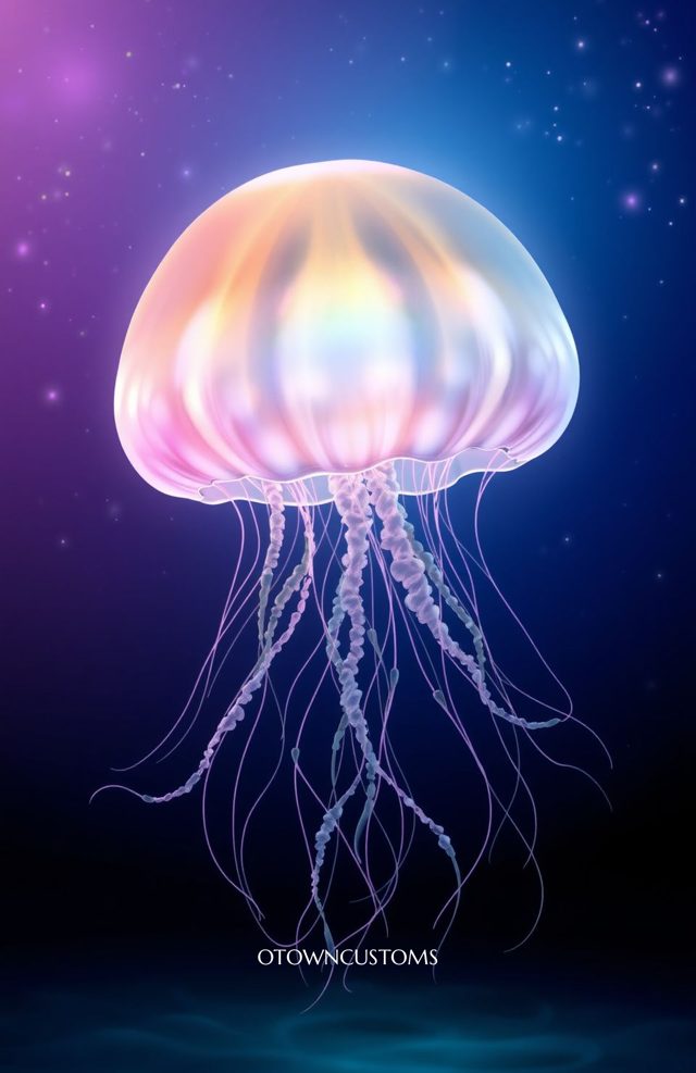 Glowing Jellyfish Phone Case Cosmic Ocean Dance For iPhone Samsung