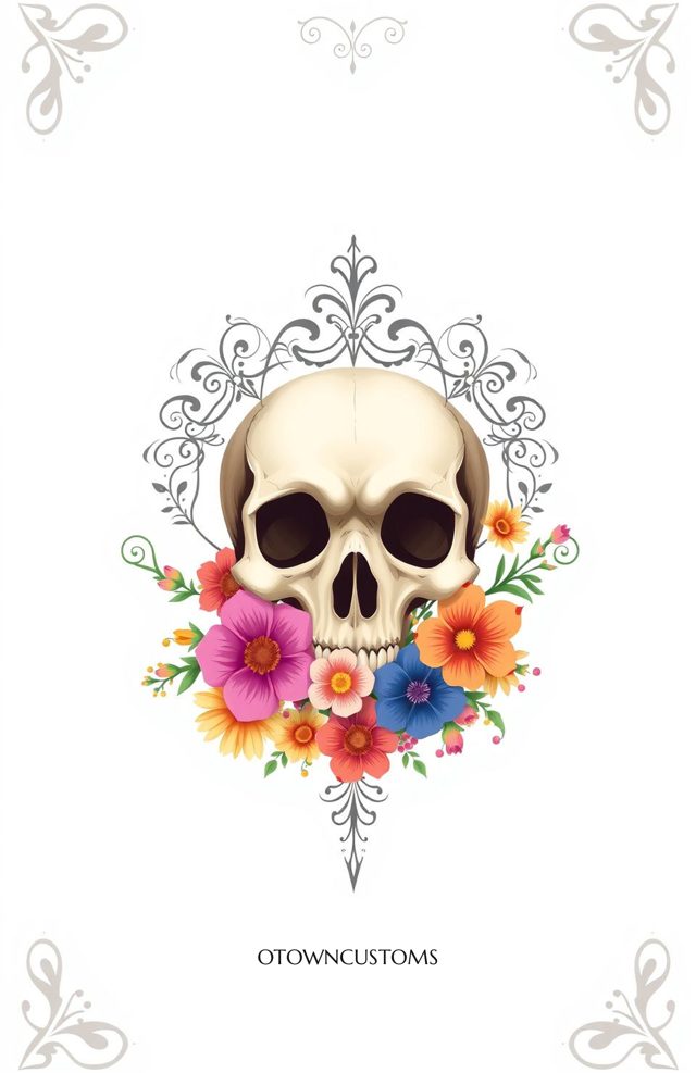 Floral Skull Gothic Romance
