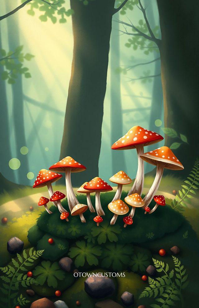 Enchanted Cottagecore Mushroom Circle