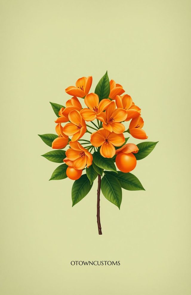 Vintage Citrus Blossom Botanical