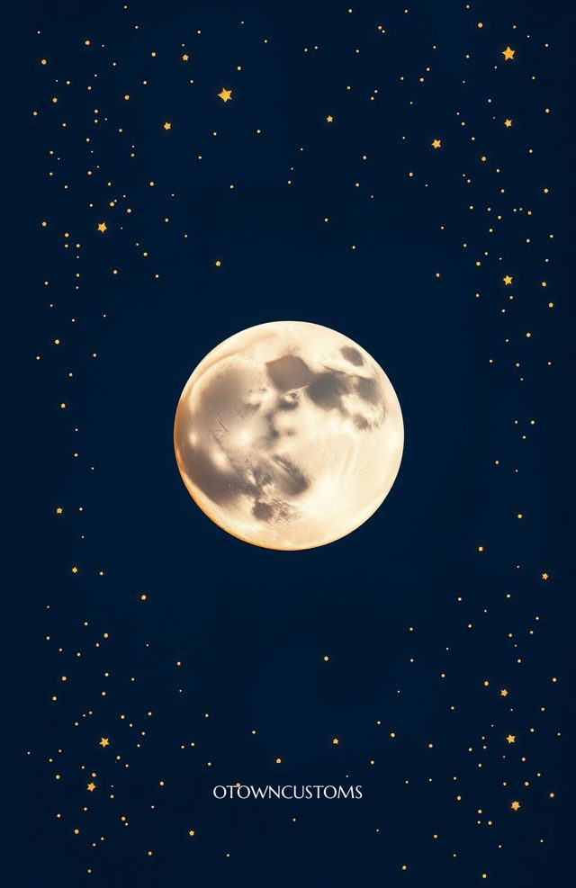 Celestial Crescent Moon Phase Stars
