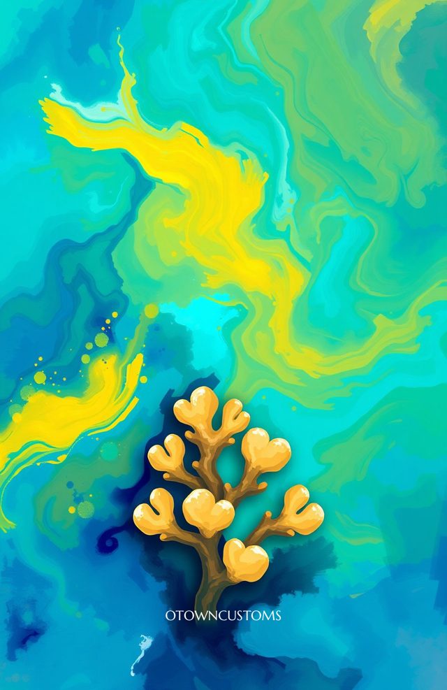 Abstract Coral Reef Ocean