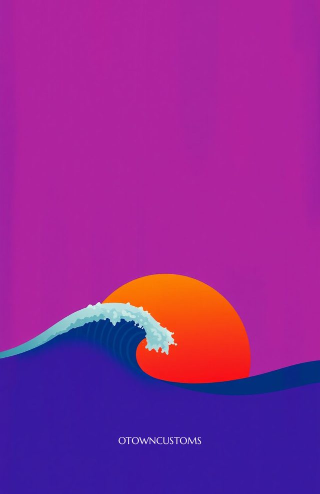 Geometric Sunset Wave Minimalist