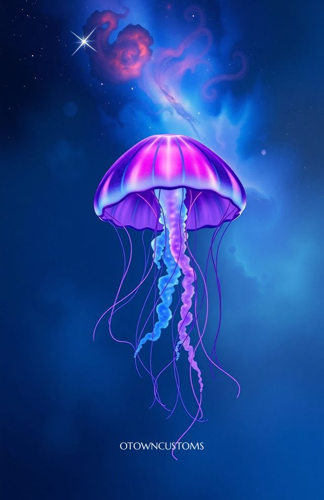 Glowing Jellyfish Nebula Cosmic Dream