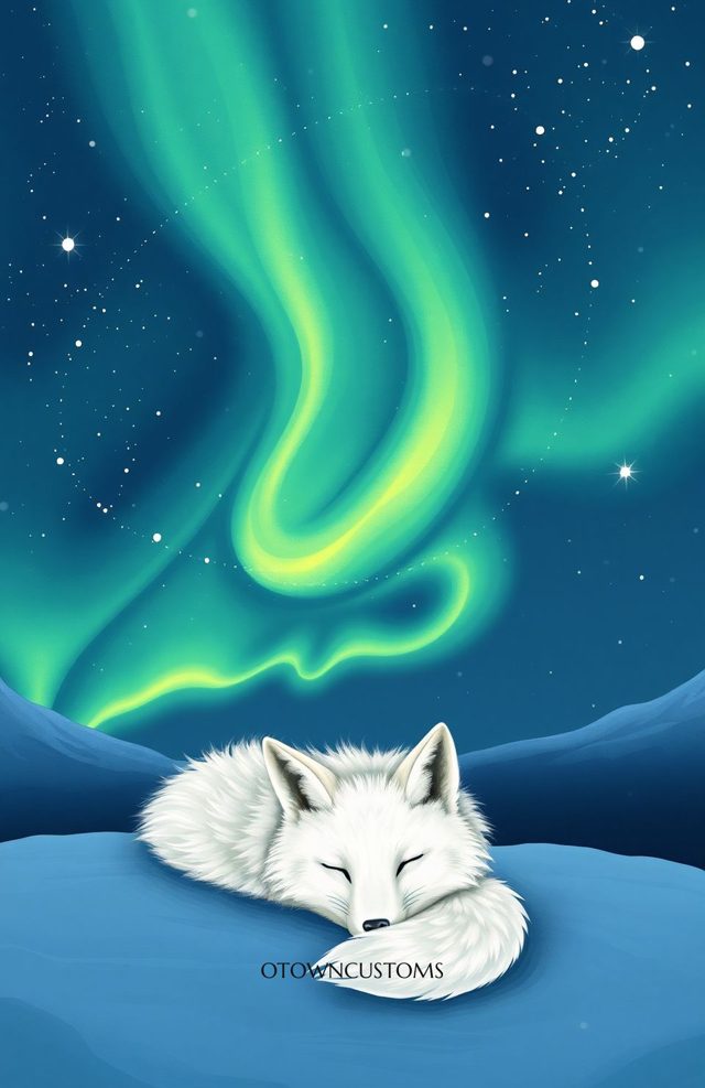 Aurora Fox Phone Case Northern Lights Arctic For iPhone Samsung