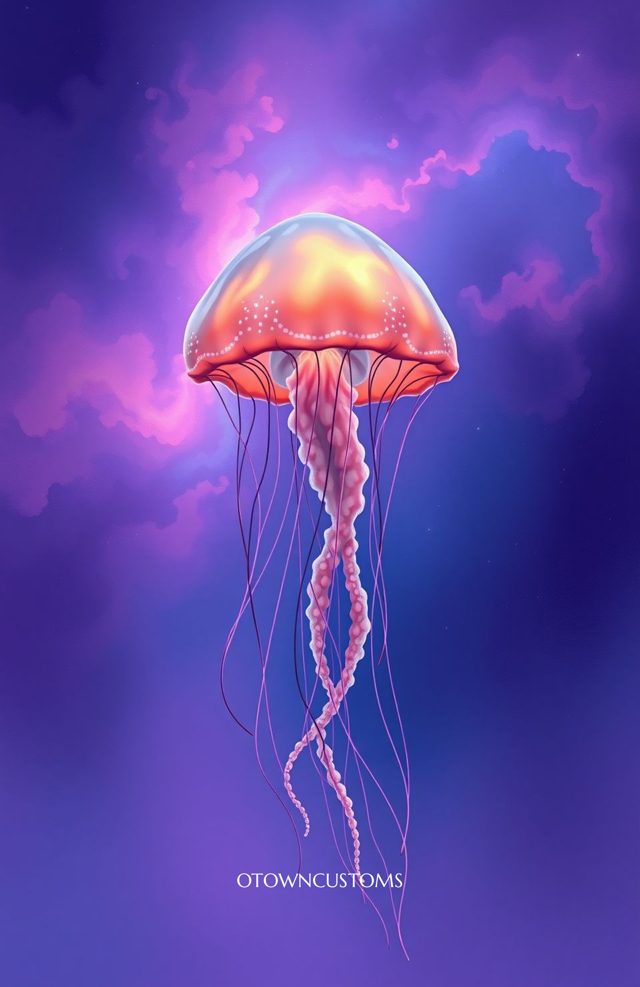 Galactic Jellyfish Nebula Abstract