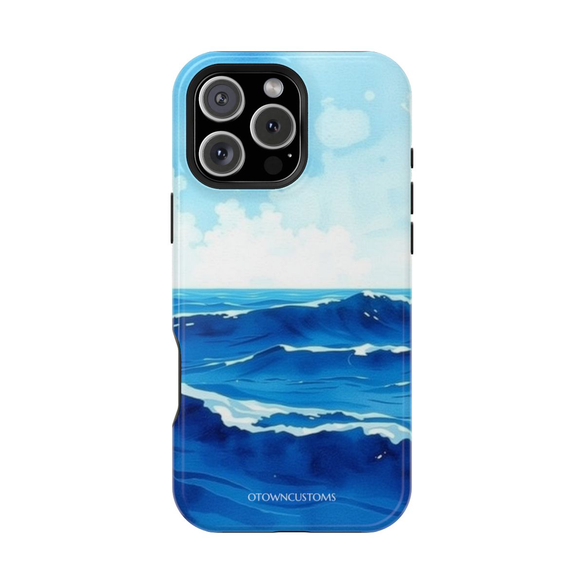 Watercolor Waves Minimal Ocean
